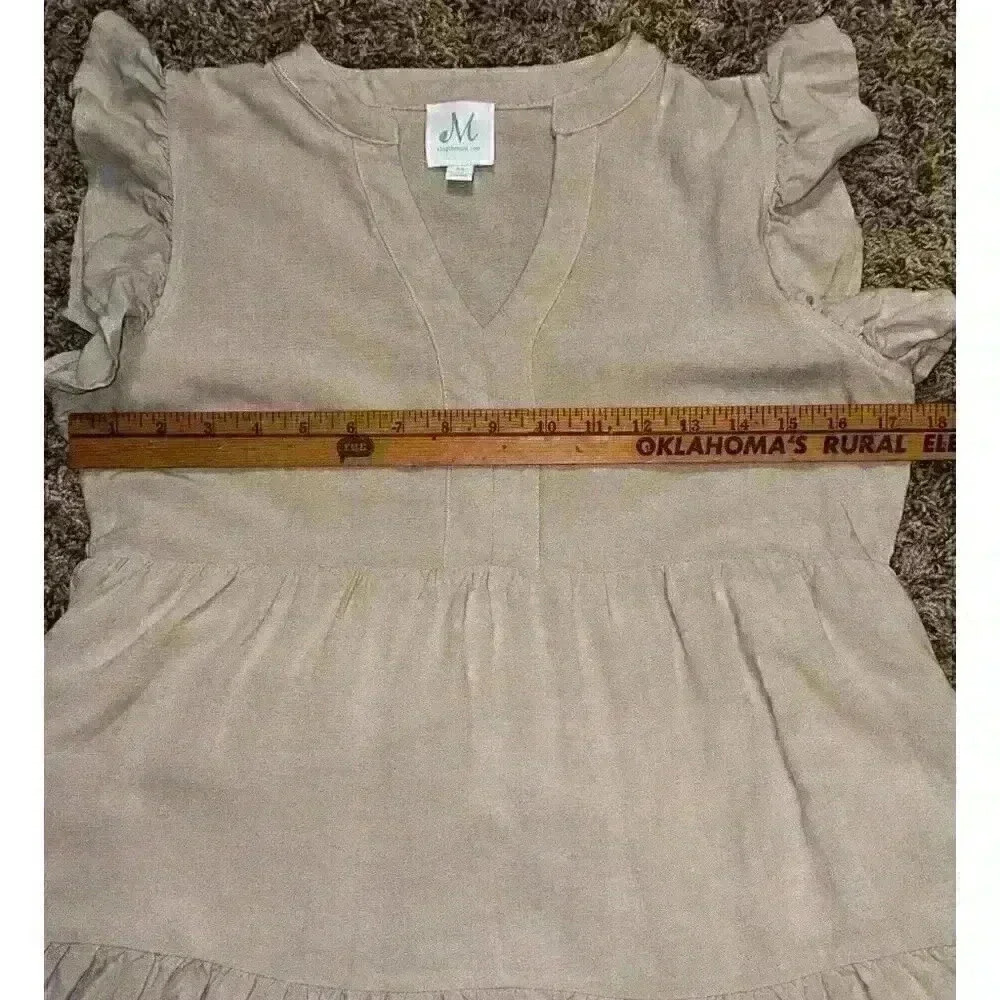 Mint Julep Shop‎ the Mint Ivory Tiered Dress Size Medium - Picture 6 of 9